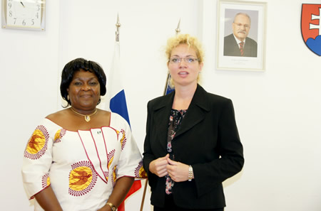 Ambassador Maria Oyeyinka Laose with The Director of Diplomatic Protocol of the Slovak Minister of Foreign Affairs, Ingrid Horvay
