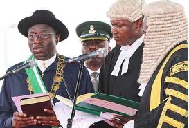 Swearing-in ceremony of Nigerian President Goodluck Jonathan.
